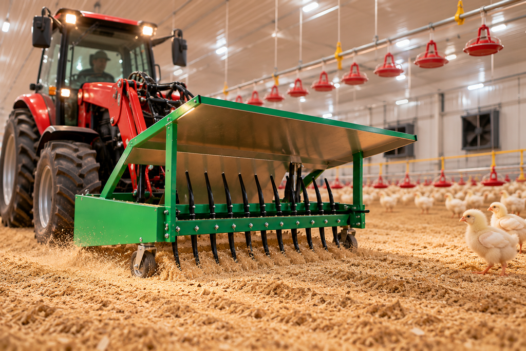 Poultry Bedding Made Easier with the Rotary Fork 1