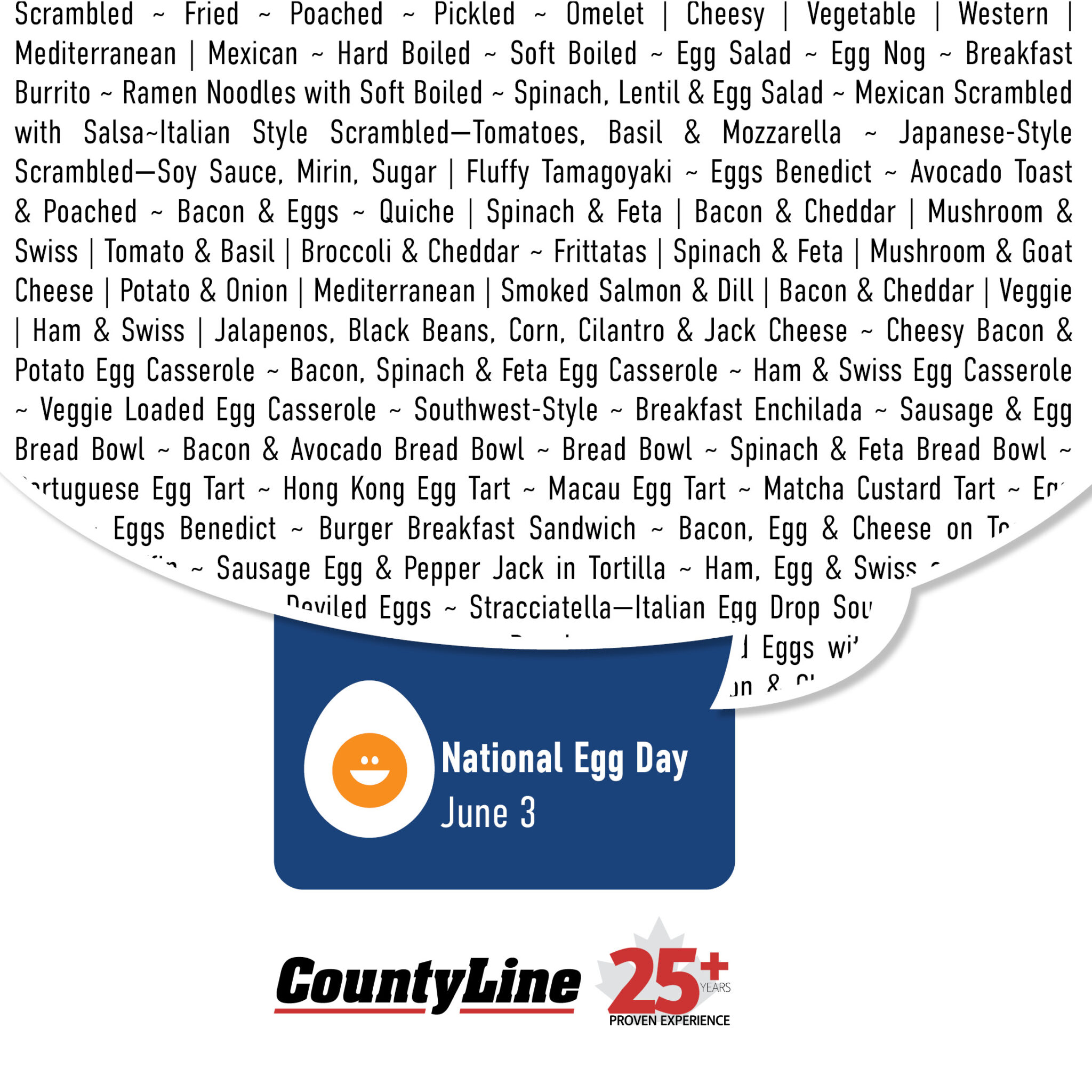 National Egg Day County Line Equipment