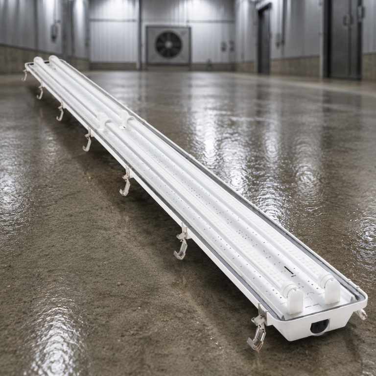 AWC LED light fixture for agricultural and livestock barn lighting