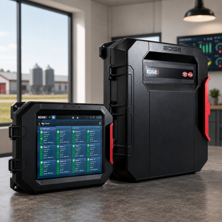 EDGE2 remote farm management system for livestock barn monitoring