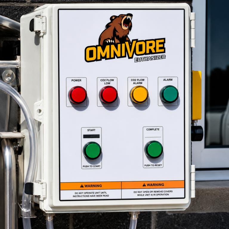 Omnivore Euthanizer control panel by Smart Ag Solutions