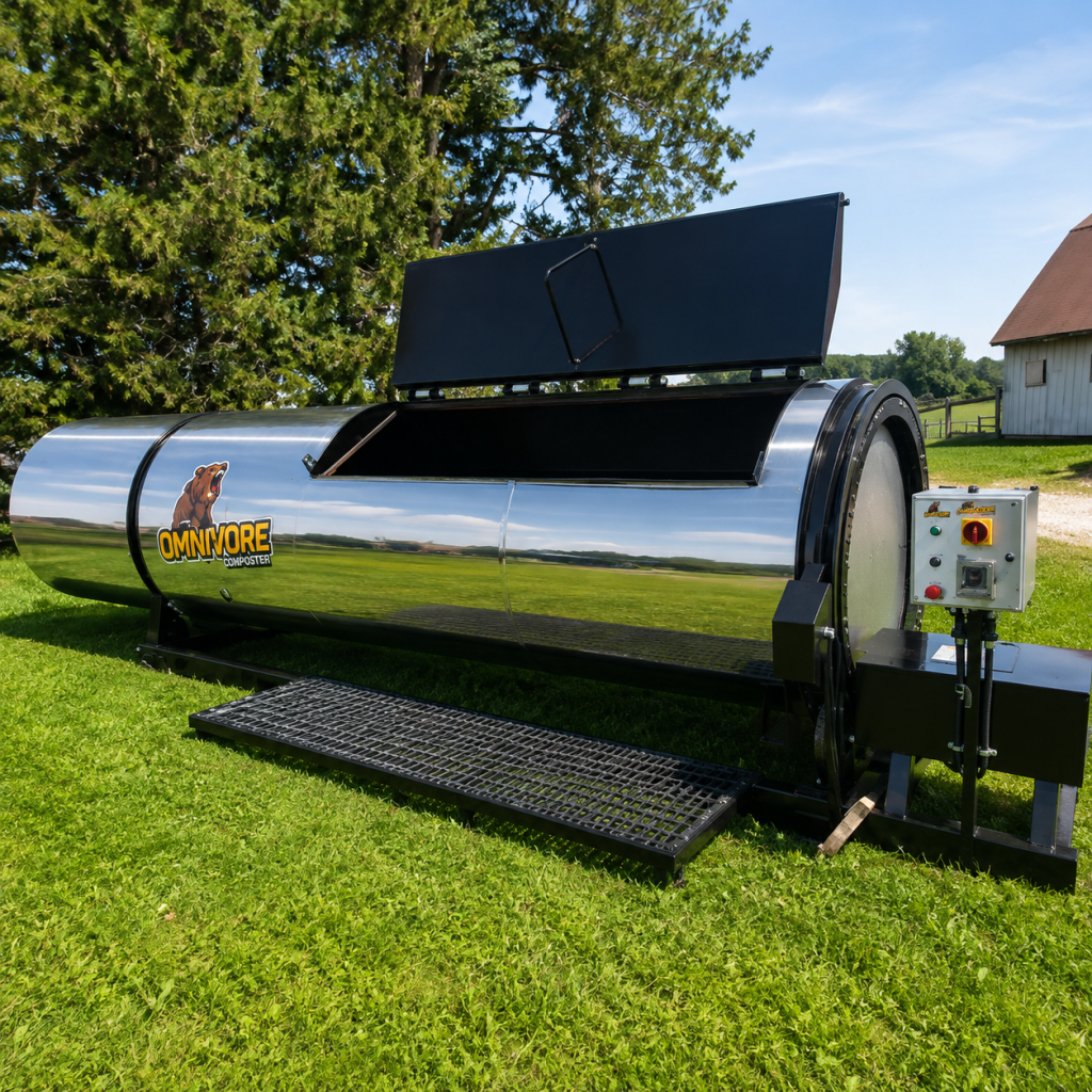 See the Omnivore Composter at the London Farm Show 1 Omnivore Composter livestock composting equipment