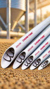 Chore-Time FLEX-AUGER feed delivery system augers and PVC tubes