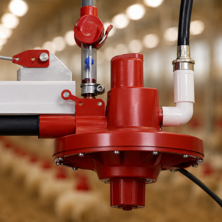 Chore-Time poultry drinking system regulator and water pressure control assembly