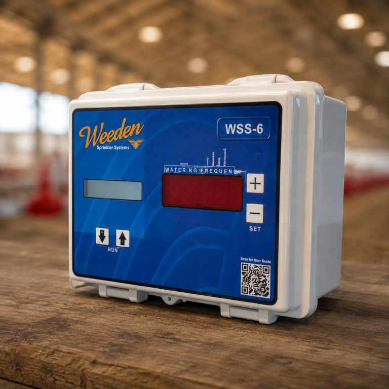 Weeden WSS-6 sprinkler controller for poultry house cooling system