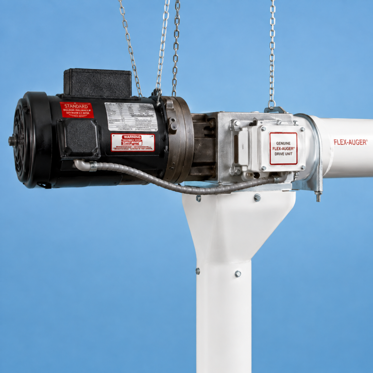FLEX-AUGER drive unit for livestock feed delivery system