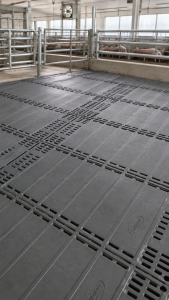 Integra flooring system for swine farrowing facilities