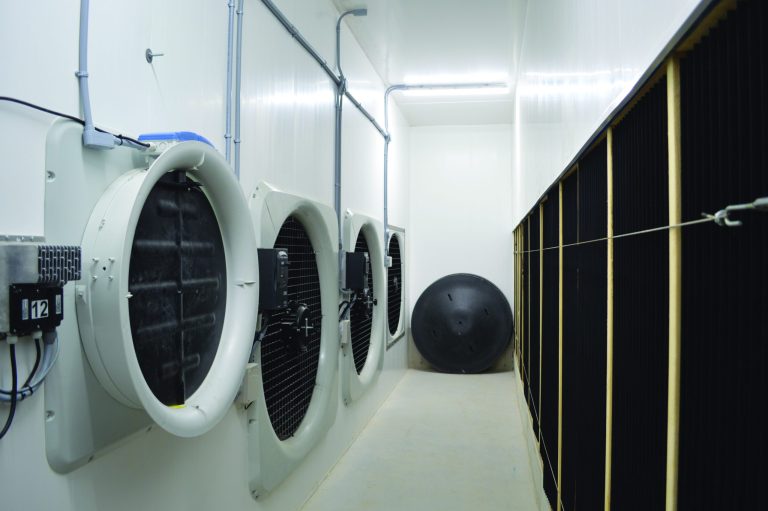 SKOV pit fans installed as part of the Neeb Haven poultry ventilation system by County Line Equipment