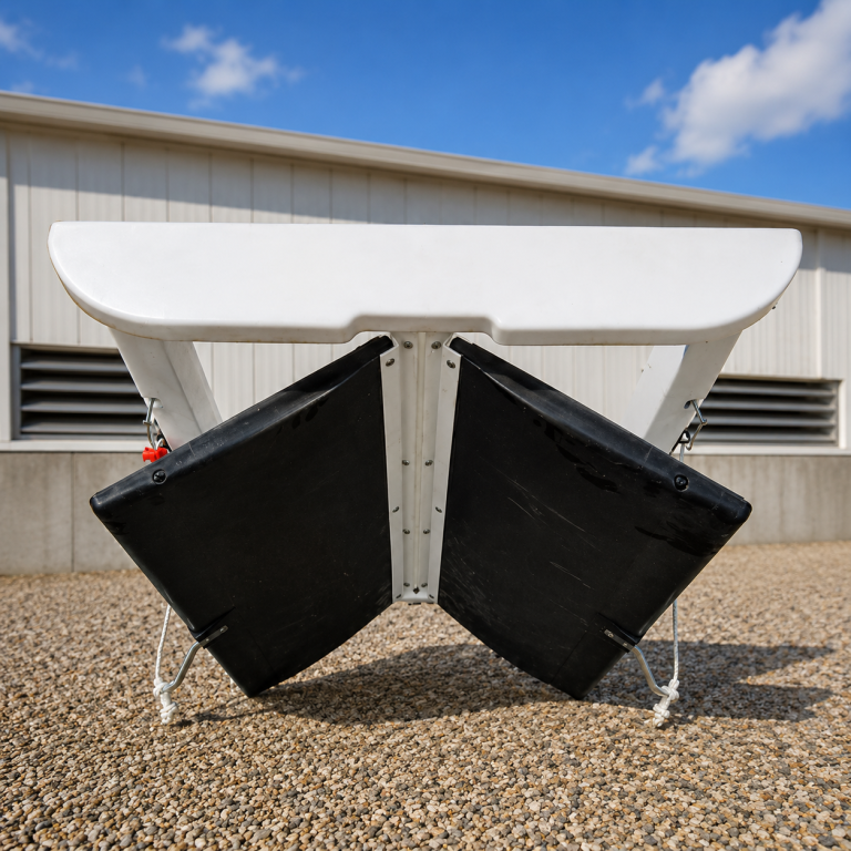 Flow-Right ceiling air inlet with adjustable panels for barn ventilation