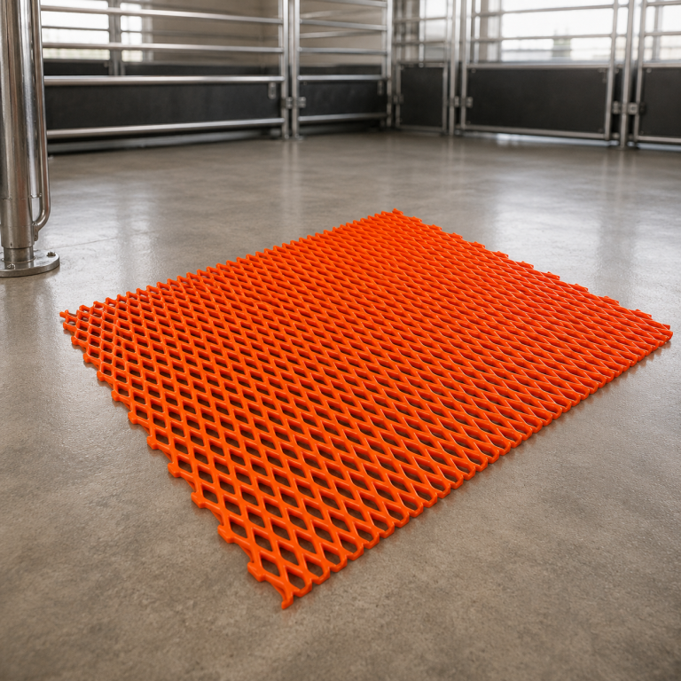 ADA Enterprises Dura Trac livestock flooring with raised grid design